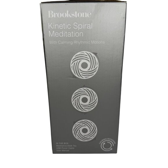 Brookstone Kinetic Neutral Tone Spiral Meditation Desk Toy Mindfulness DeStress - Picture 4 of 11